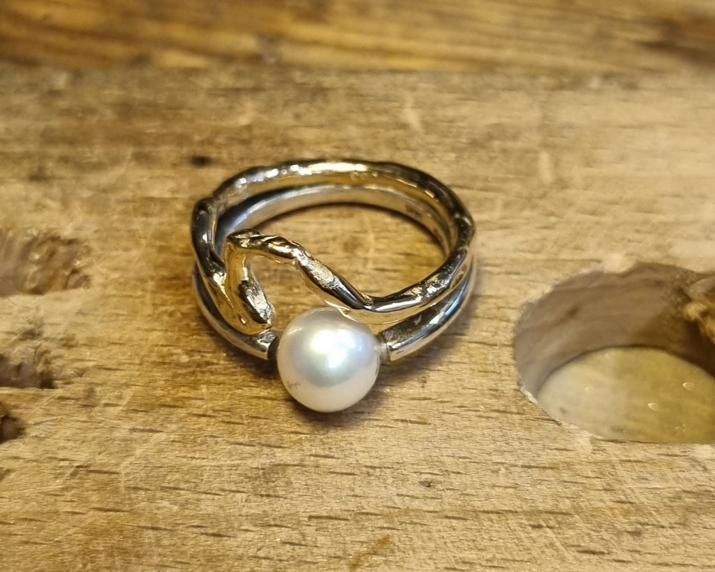 Guld og sølv ring