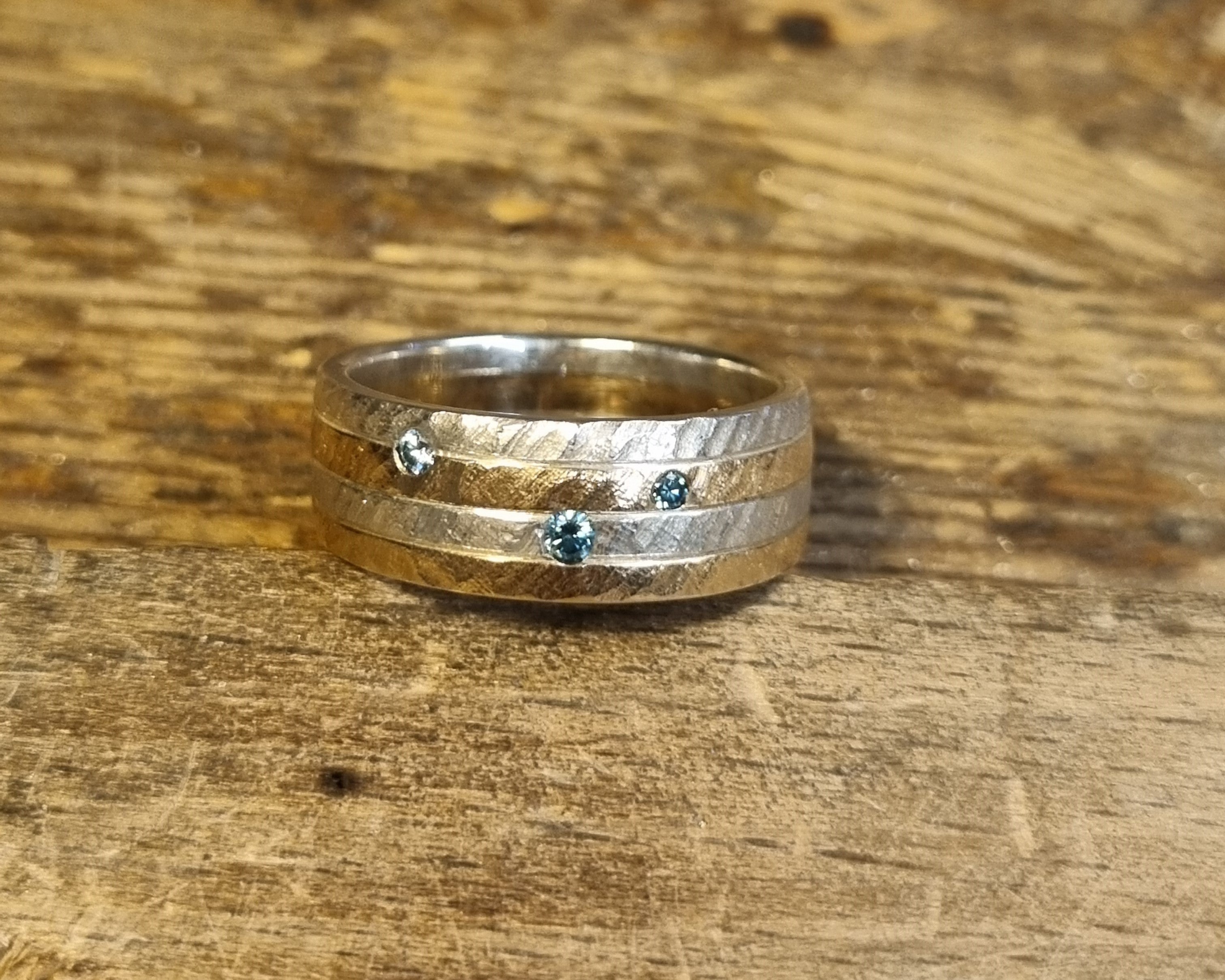 Sølv og guld ring