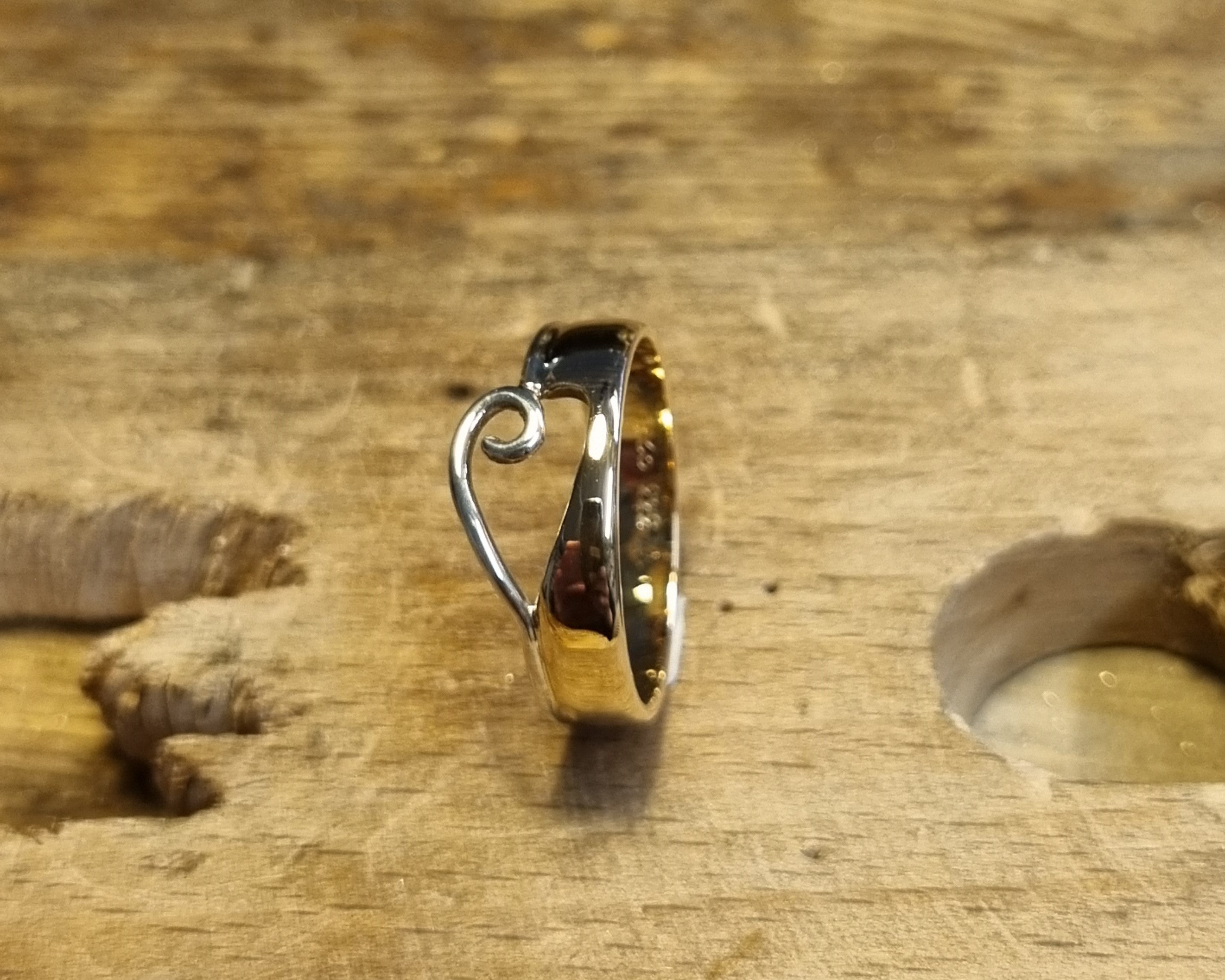 Sølv og guld ring